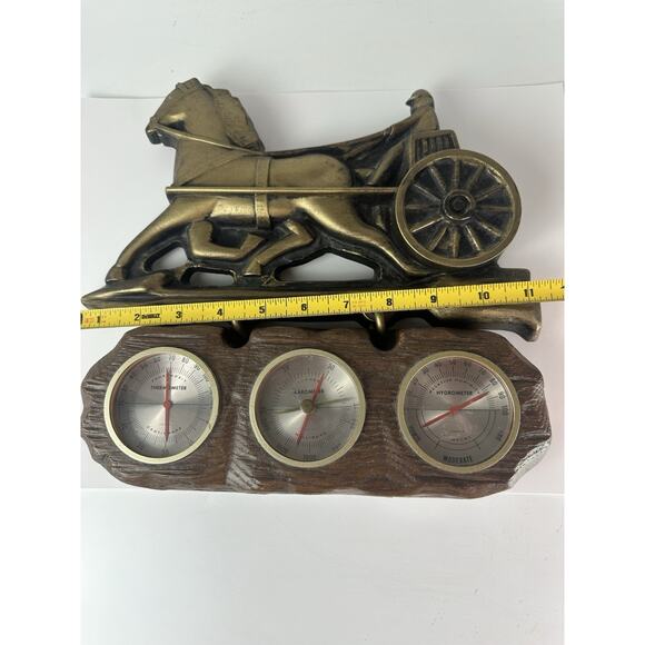 Vintage Barometer Humidity Thermometer MCM Retro Equestrian - Picture 6 of 9